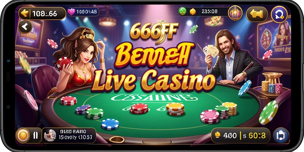 Screenshot gameplay Live Casino 666FF yang menarik dan interaktif.