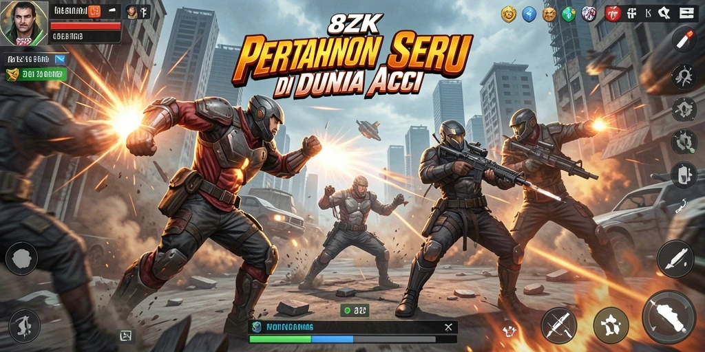 Tangkapan layar 8ZK menampilkan aksi pertarungan yang mendebarkan.