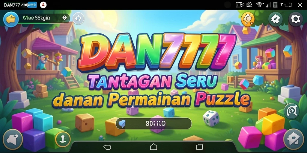 Screenshot menunjukkan gameplay menantang dari DAN777 Puzzle.