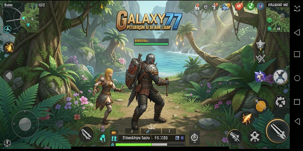 Tampilan gameplay seru di GALAXY77 dengan planet penuh misteri.