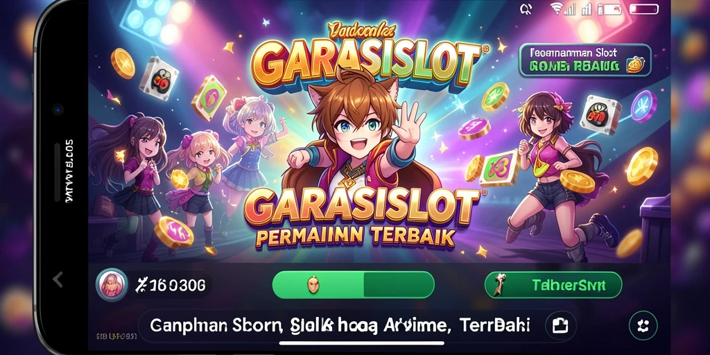 Tampilan gameplay GARASISLOT dengan karakter anime yang menarik.