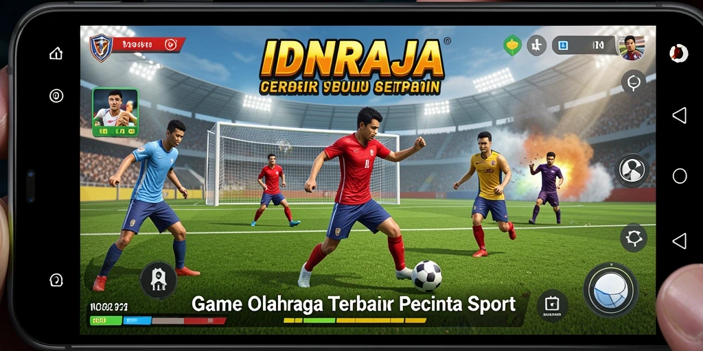 Screenshot IDNRAJA menampilkan aksi mendebarkan di lapangan olahraga.
