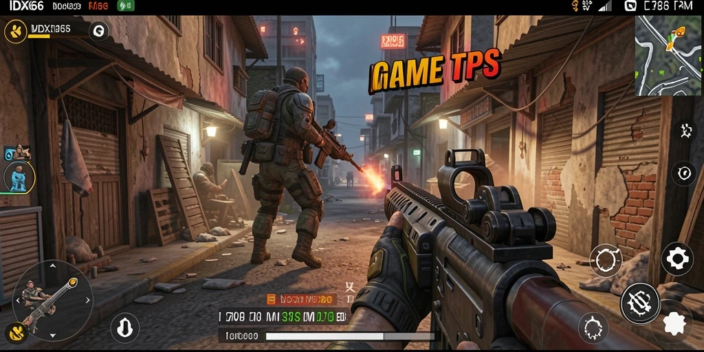 Tampilan gameplay seru dari IDX66 yang menampilkan pertarungan intens TPS.