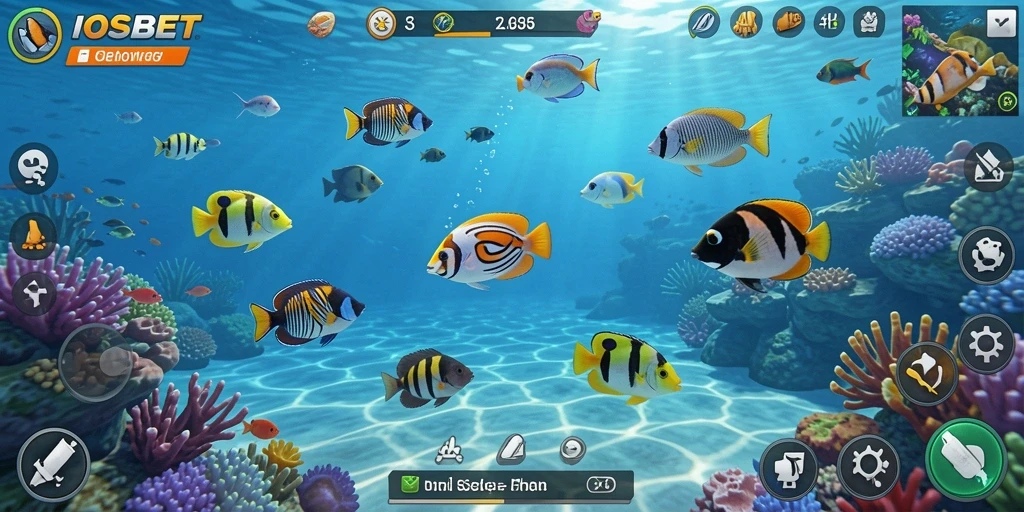 Tampilan menarik dari gameplay Tembak Ikan di IOSBET.