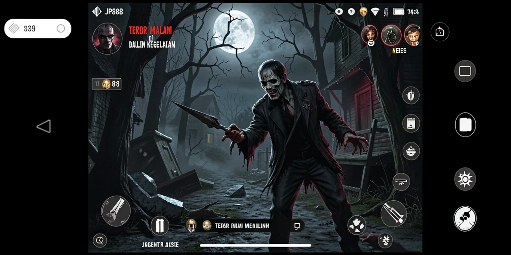Gameplay menegangkan dalam suasana kegelapan penuh horor.