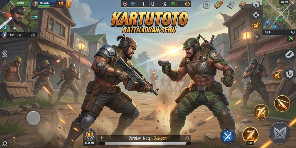 Gameplay seru dari KARTUTOTO dalam pertarungan Battle Royale.