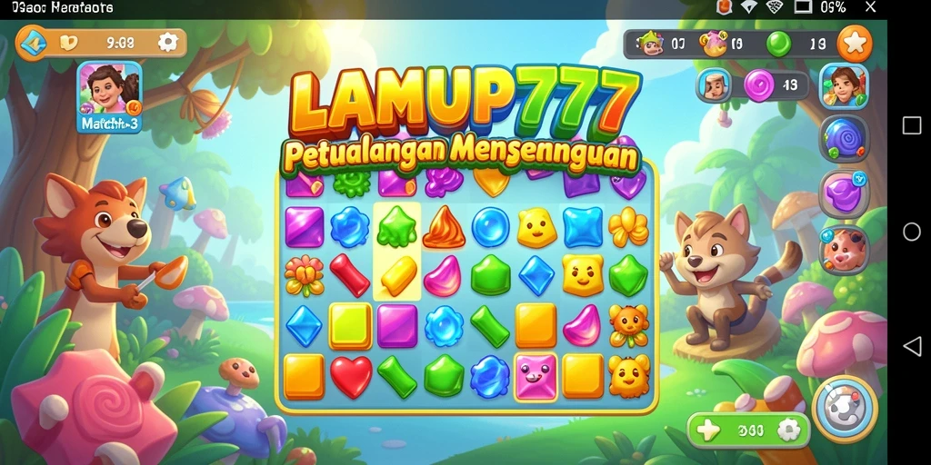 Gameplay seru LAMPU777 dalam Match-3 dengan berbagai level menantang.