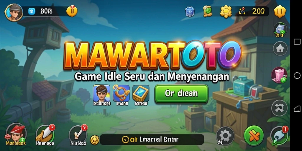 Screenshot gameplay <strong>MAWARTOTO</strong> yang menunjukkan karakter dan aksi dalam game Idle.
