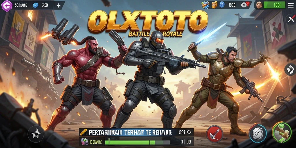 Screenshot gameplay OLXTOTO yang menarik dalam suasana Battle Royale.