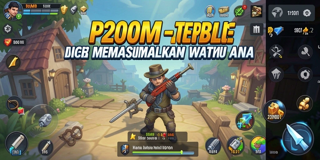 Tampilan gameplay P200M yang menarik dan penuh warna.