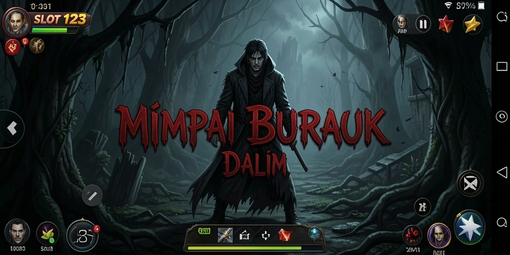 Tampilan gameplay seram di SLOT123 yang menegangkan.