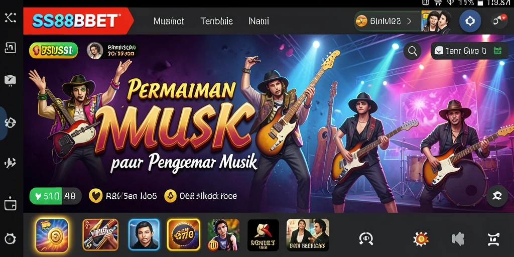 Screenshot gameplay SS88BET menampilkan pengguna menikmati permainan musik.