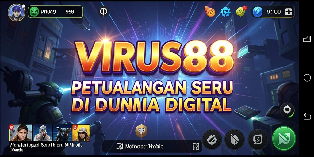 Screenshot gameplay <strong>VIRUS88</strong> menunjukkan petualangan seru di dunia digital.