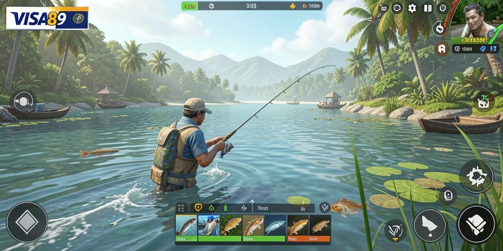 Gameplay seru VISA89 dengan aksi memancing yang menegangkan.
