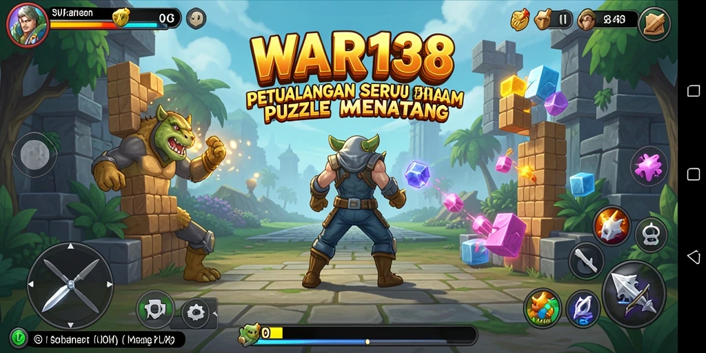 Screenshot menunjukkan gameplay menarik dari WAR138 dengan puzzle yang menantang.
